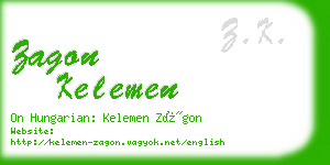 zagon kelemen business card